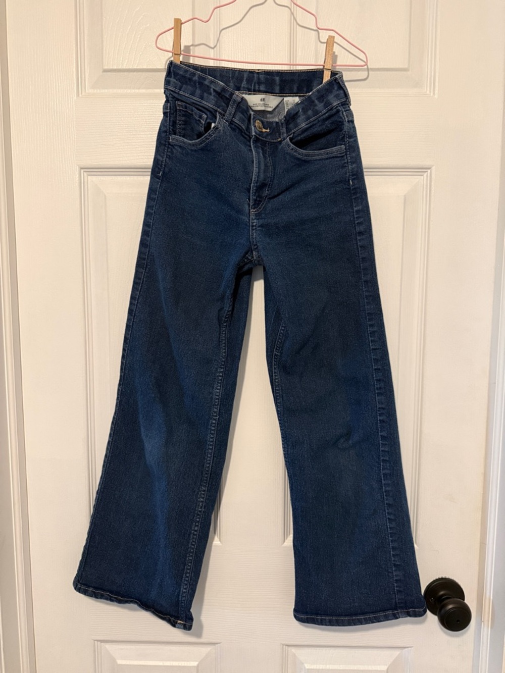 H&M Dark Blue Kids Wide-Leg Jeans